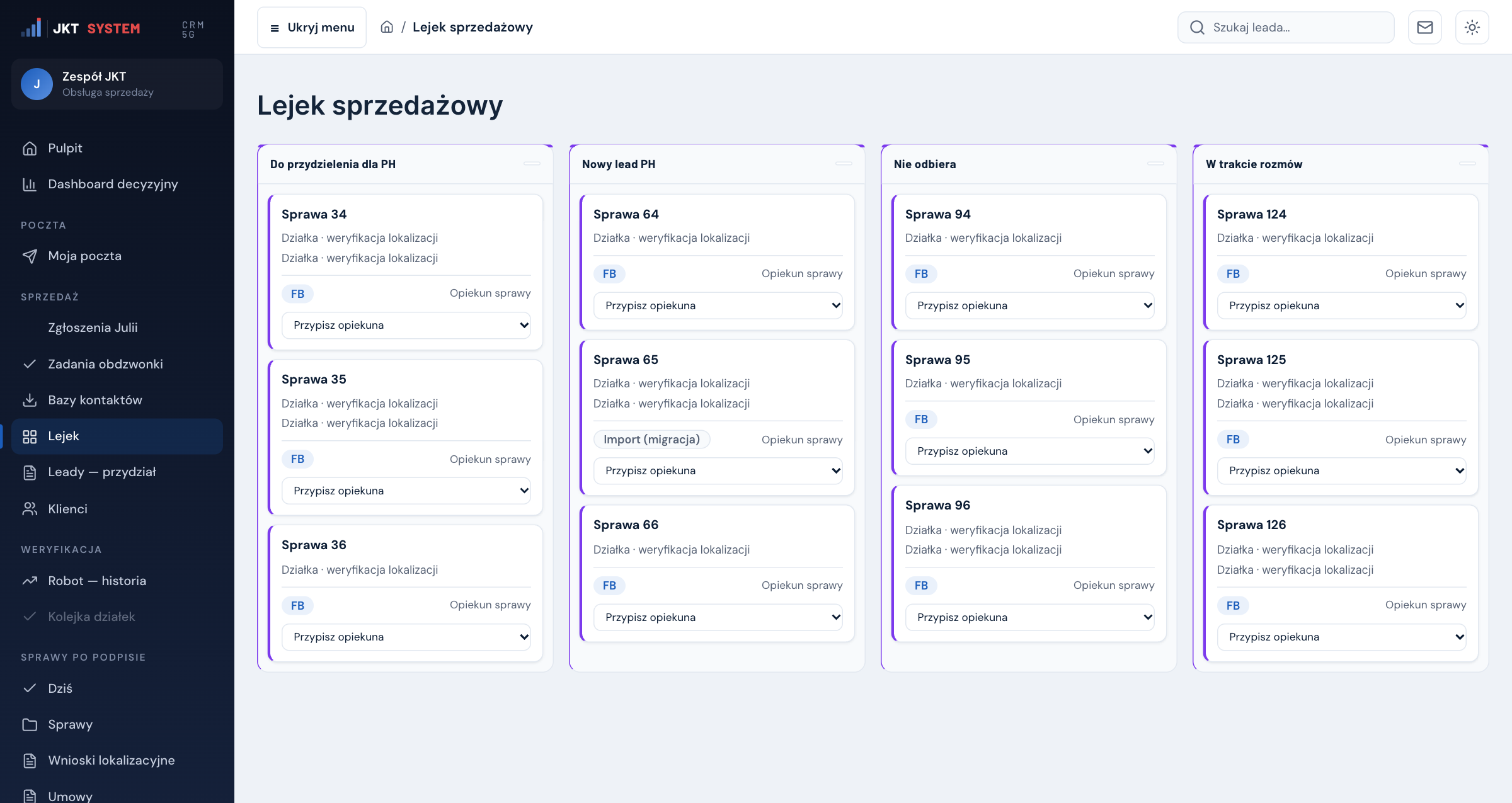 JKT SYSTEM / Lejek sprzedażowy